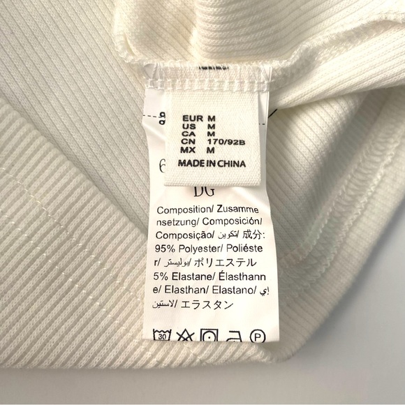 Solid White V Neck Tank Top | Size M (6) - Picture 3 of 3